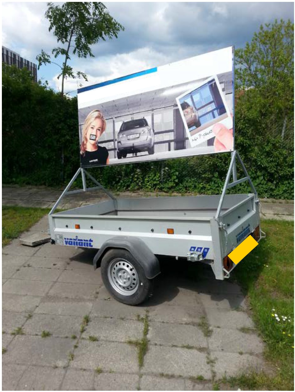 Trailer med reklamesøjle