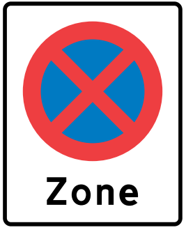 Standsningsforbudszone skilt