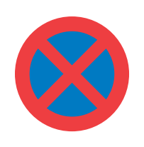 Standsning forbudt skilt