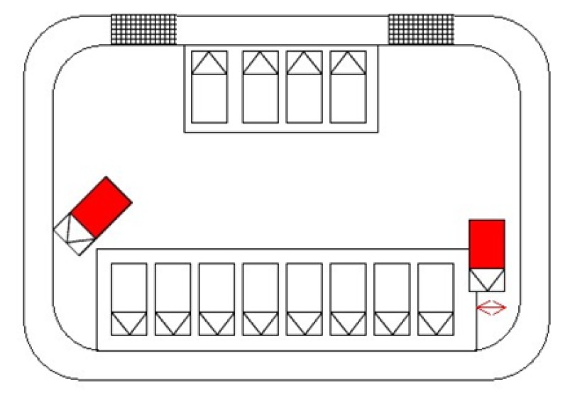 Illustration af ulovlig parkerede biler uden for afmærkning