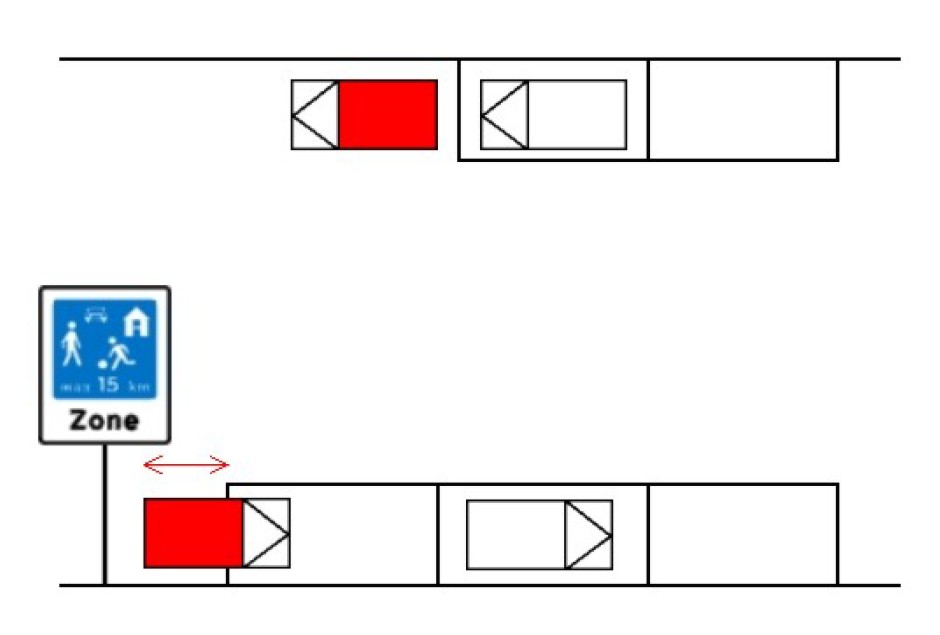 Eksempel på god fotodokumentation af parkering