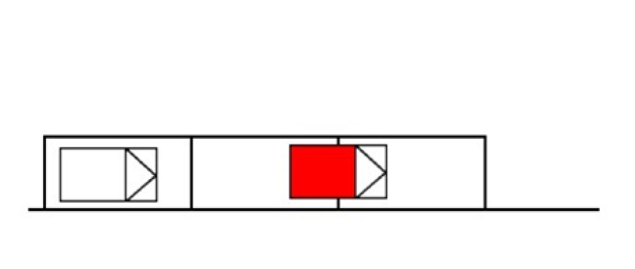 Illustration af ulovlig parkeret bil uden for afmærkning